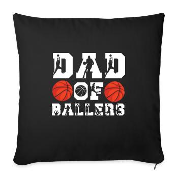 Basketball Spruch Motiv I Basketballer - Sofakissenbezug 45 x 45 cm - Schwarz - Vorne