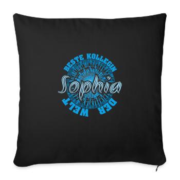 Beste für Sophia Sophia Arbeitskollegin - Sofakissenbezug 45 x 45 cm - Schwarz - Vorne