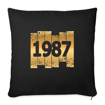 Gold 1987 - Sofakissenbezug 45 x 45 cm - Schwarz - Vorne