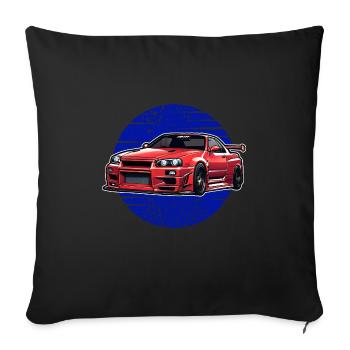 Jdm Halloween edition / Tuning Mechanic Costume - Sofa pillowcase 17,3'' x 17,3'' (45 x 45 cm) - black - Front