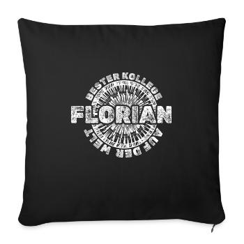 Florian - Sofakissenbezug 45 x 45 cm - Schwarz - Vorne