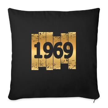 1969 - Sofa pillowcase 17,3'' x 17,3'' (45 x 45 cm) - black - Front