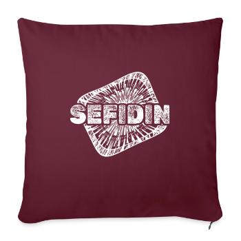 Naissance de Sefidin - Housse de coussin décorative 45 x 45 cm - bordeaux - Devant