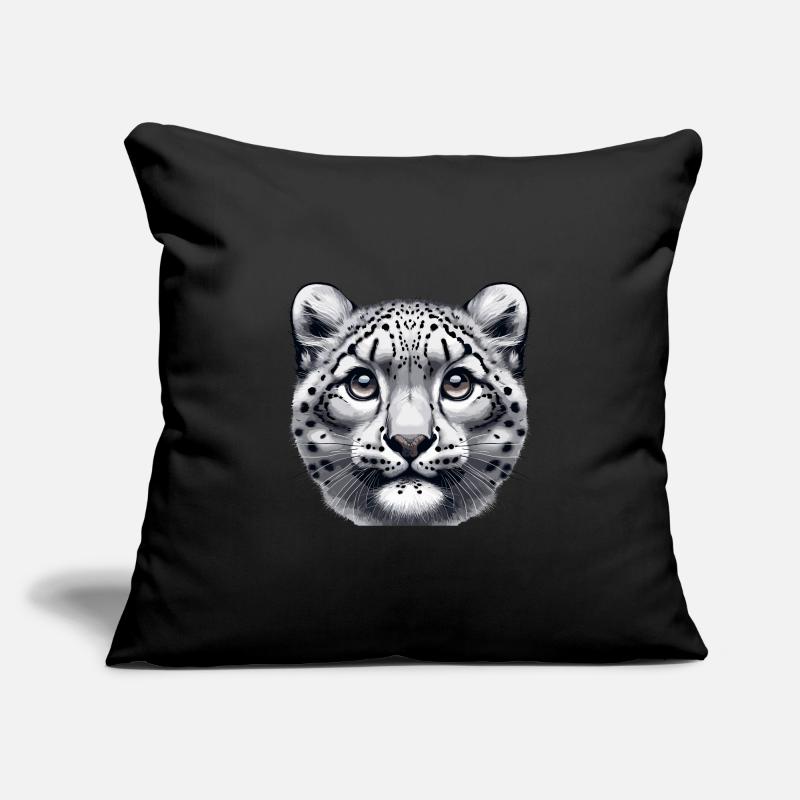 Léopard des neiges Léopard blanc Léopard Housse de coussin décorative 45 x 45 cm