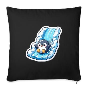 Cute Penguins Little Penguin Penguin Lover - Sofa pillowcase 17,3'' x 17,3'' (45 x 45 cm) - black - Front