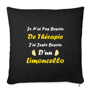 limoncello - Housse de coussin décorative 45 x 45 cm - noir - Devant