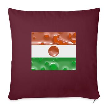 Niger Niger - Sofa pillowcase 17,3'' x 17,3'' (45 x 45 cm) - burgundy - Front