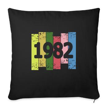 Lustig 1982 - Sofakissenbezug 45 x 45 cm - Schwarz - Vorne