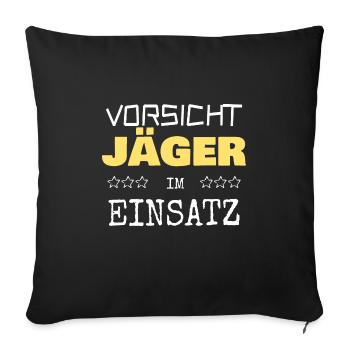 Cadeau pour les chasseurs - Housse de coussin décorative 45 x 45 cm - noir - Devant