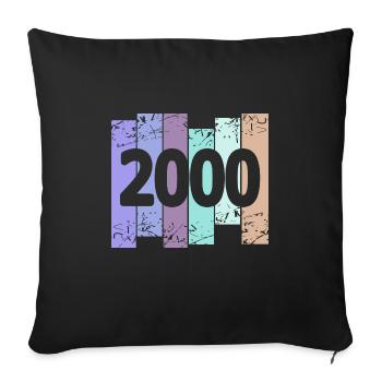 2000 - Sofa pillowcase 17,3'' x 17,3'' (45 x 45 cm) - black - Front