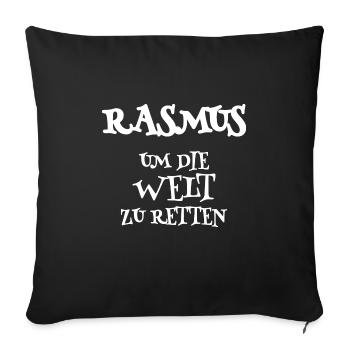 Rescuer Rasmus - Sofa pillowcase 17,3'' x 17,3'' (45 x 45 cm) - black - Front