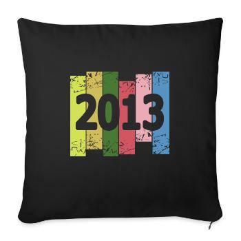 Colorful 2013 - Sofa pillowcase 17,3'' x 17,3'' (45 x 45 cm) - black - Front