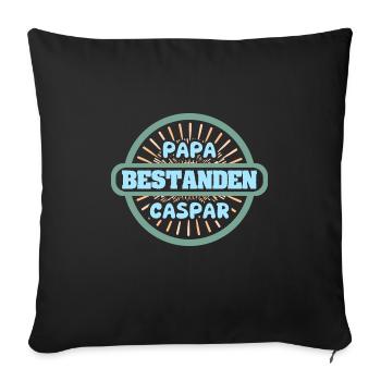 First name Caspar - Sofa pillowcase 17,3'' x 17,3'' (45 x 45 cm) - black - Front