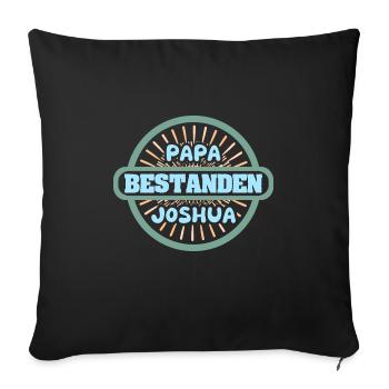 First name Joshua - Sofa pillowcase 17,3'' x 17,3'' (45 x 45 cm) - black - Front