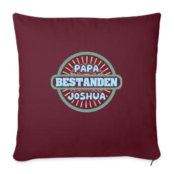 First name Joshua - Sofa pillowcase 17,3'' x 17,3'' (45 x 45 cm) - burgundy - Front