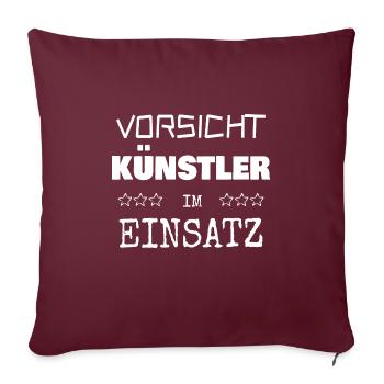 Vocation Artist - Sofa pillowcase 17,3'' x 17,3'' (45 x 45 cm) - burgundy - Front