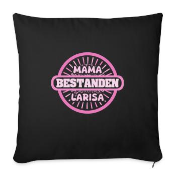 Prénom Larisa - Housse de coussin décorative 45 x 45 cm - noir - Devant