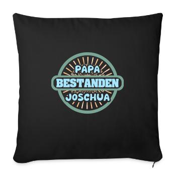 Gift for Joshua - Sofa pillowcase 17,3'' x 17,3'' (45 x 45 cm) - black - Front
