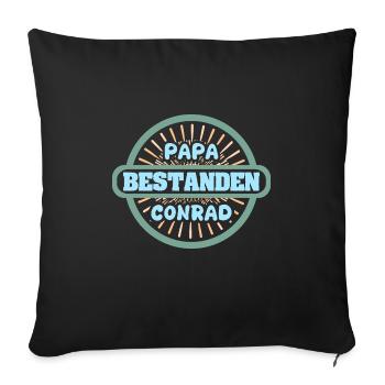 First name Conrad - Sofa pillowcase 17,3'' x 17,3'' (45 x 45 cm) - black - Front