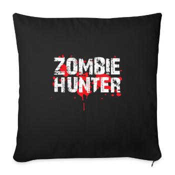 Zombie Hunter - Housse de coussin décorative 45 x 45 cm - noir - Devant