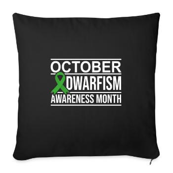 Ruban vert, conscience de petite taille - Housse de coussin décorative 45 x 45 cm - noir - Devant