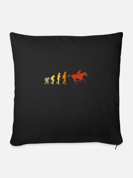 Pferderennbahn Bekleidung für Jockeys - Sofakissenbezug 45 x 45 cm - Schwarz