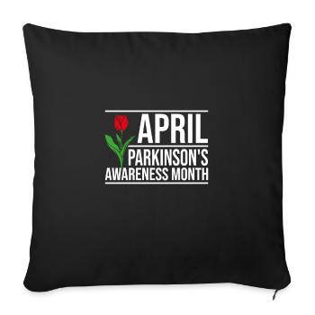 Parkinson's shaking paralysis disease - Sofa pillowcase 17,3'' x 17,3'' (45 x 45 cm) - black - Front