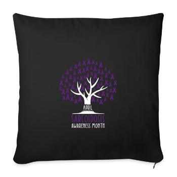 Sarcoidosis Consciousness Clothing - Sofa pillowcase 17,3'' x 17,3'' (45 x 45 cm) - black - Front