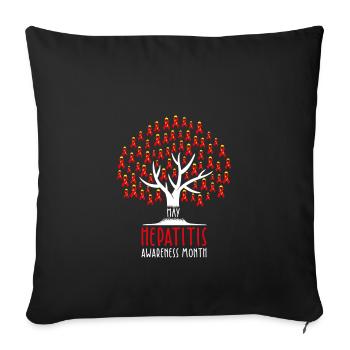 Clothing Sensitization to autoimmune hepatitis - Sofa pillowcase 17,3'' x 17,3'' (45 x 45 cm) - black - Front