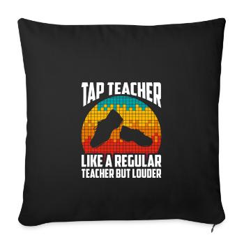 Comme un professeur ordinaire mais plus fort - Claquettes - Housse de coussin décorative 45 x 45 cm - noir - Devant
