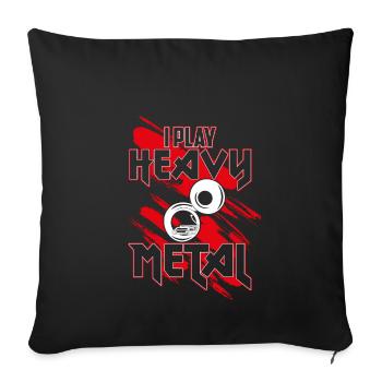 I Play Heavy Metal, Sousaphone player - Sofa pillowcase 17,3'' x 17,3'' (45 x 45 cm) - black - Front