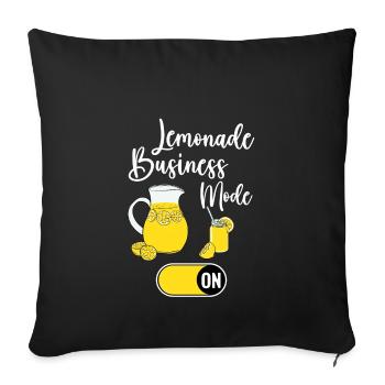 Mode d’affaires de limonade activé - Lemon Juice Boss - Housse de coussin décorative 45 x 45 cm - noir - Devant