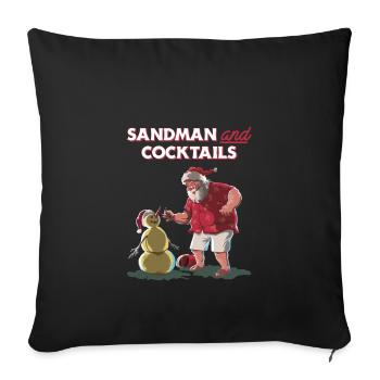 Sandman & Cocktails - Vacances de Noël - Housse de coussin décorative 45 x 45 cm - noir - Devant