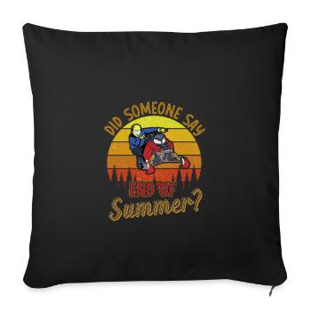 Did someone say end of summer, snowmobile - Sofa pillowcase 17,3'' x 17,3'' (45 x 45 cm) - black - Front
