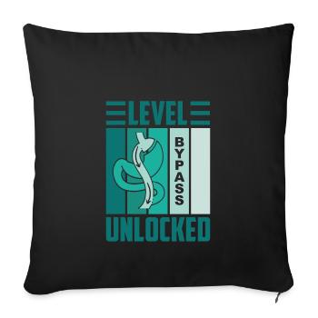 Level Gastric Bypass Unlocked, Operation Weight - Sofa pillowcase 17,3'' x 17,3'' (45 x 45 cm) - black - Front
