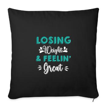 Losing Weight & Feeling Great Stomach Bypass Workout - Sofa pillowcase 17,3'' x 17,3'' (45 x 45 cm) - black - Front