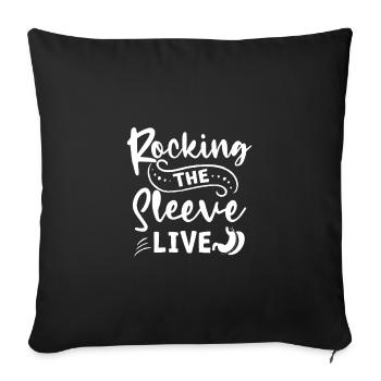 Rocking The Sleeve Life - Bariatric Sleeve Surgery - Sofa pillowcase 17,3'' x 17,3'' (45 x 45 cm) - black - Front