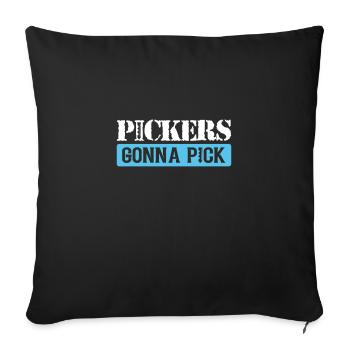 Pickers Gonna Pick, Locksmith - Sofa pillowcase 17,3'' x 17,3'' (45 x 45 cm) - black - Front