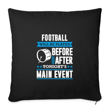 Funny Marching Band Season Bass Drum Player - Sofa pillowcase 17,3'' x 17,3'' (45 x 45 cm) - black - Front