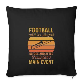 Marching Band Musician, Funny Trombone Player - Sofa pillowcase 17,3'' x 17,3'' (45 x 45 cm) - black - Front