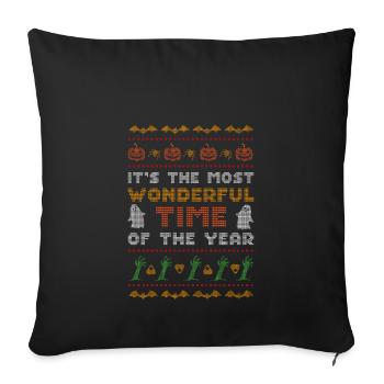 It's The Most Time Of The Year Halloween - Sofa pillowcase 17,3'' x 17,3'' (45 x 45 cm) - black - Front