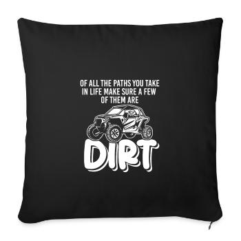 Of All The Paths You Take, Off-Road SxS UTV - Sofa pillowcase 17,3'' x 17,3'' (45 x 45 cm) - black - Front