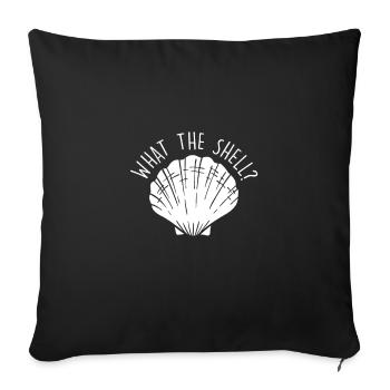 What The Shell - Muscheln sammeln - Sofakissenbezug 45 x 45 cm - Schwarz - Vorne