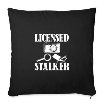Stalker agréé - Détective privé - Housse de coussin décorative 45 x 45 cm - noir - Devant