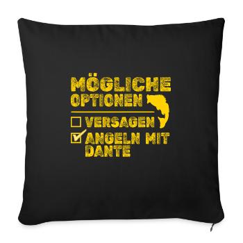 Angeln Dante - Sofakissenbezug 45 x 45 cm - Schwarz - Vorne
