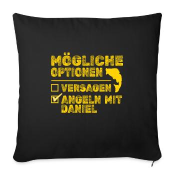 Daniel Daniel - Sofa pillowcase 17,3'' x 17,3'' (45 x 45 cm) - black - Front