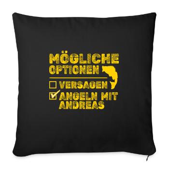 Andreas dans le rôle d’Andreas - Housse de coussin décorative 45 x 45 cm - noir - Devant