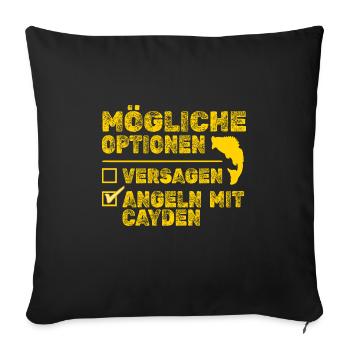 Geschenk für Cayden - Sofakissenbezug 45 x 45 cm - Schwarz - Vorne