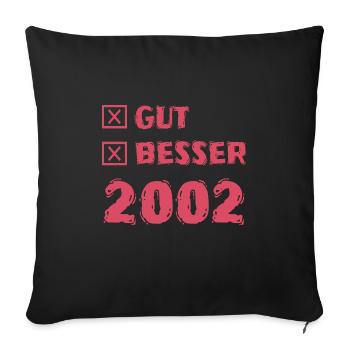Good 2002 - Sofa pillowcase 17,3'' x 17,3'' (45 x 45 cm) - black - Front