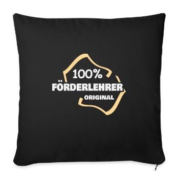 Profession : Enseignant spécialisé - Housse de coussin décorative 45 x 45 cm - noir - Devant